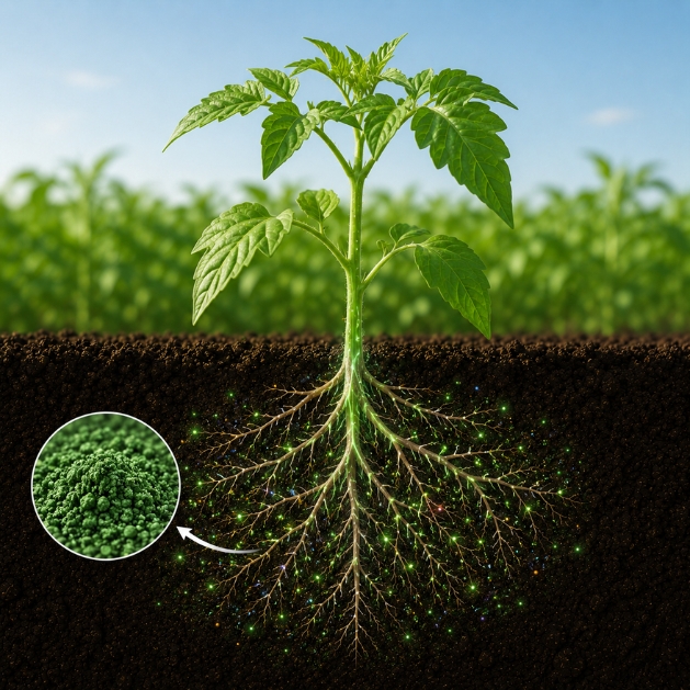Underground soil cross-section view