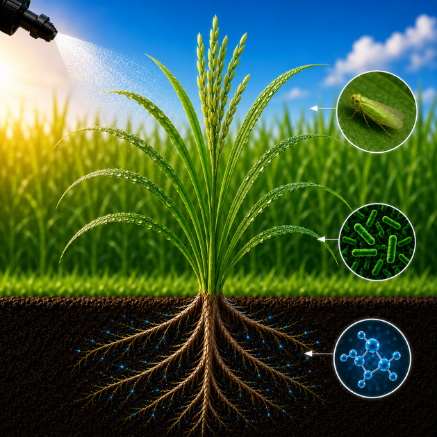 Underground soil cross-section view