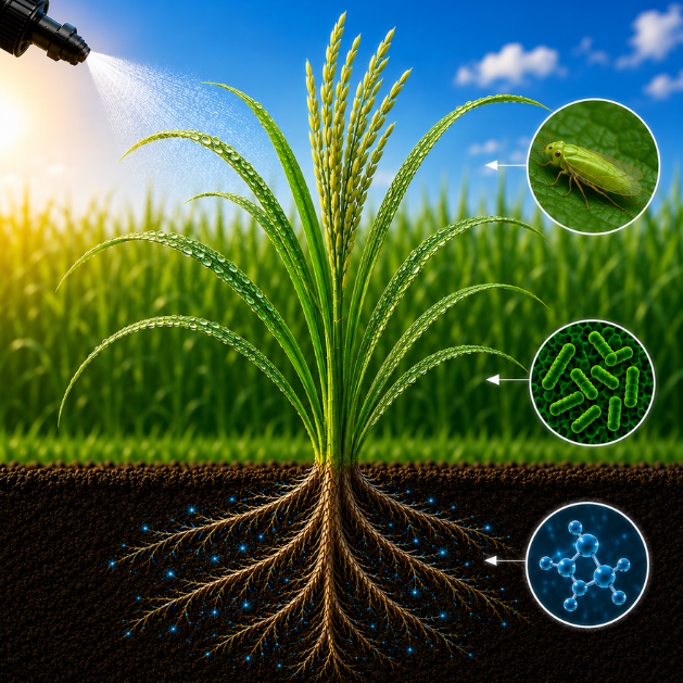 Underground soil cross-section view