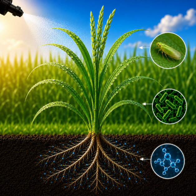 Underground soil cross-section view
